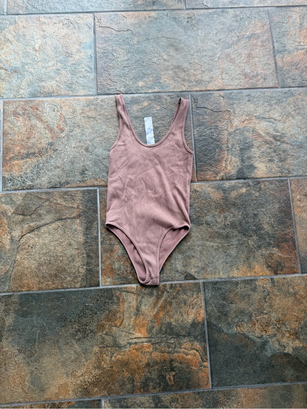 Zara Ribbed Bodysuit - Mauve